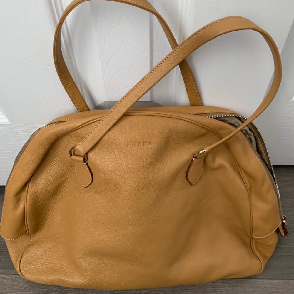 Vintage Prada Leather Tote Bag Satchel